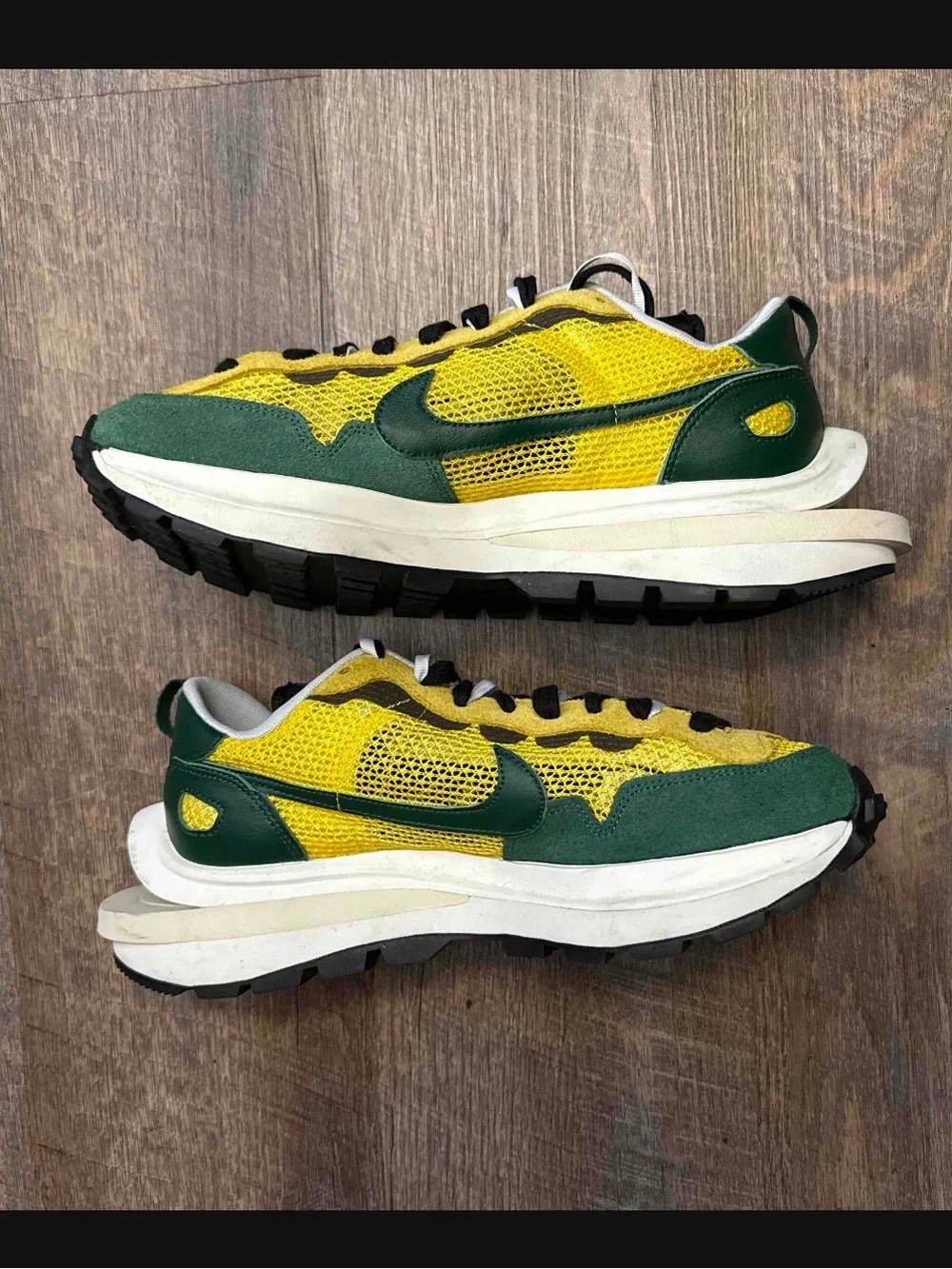 Sacai x Nike VaporWaffle Tour Yellow Green Men’s Size 11 Sneakers Shoes